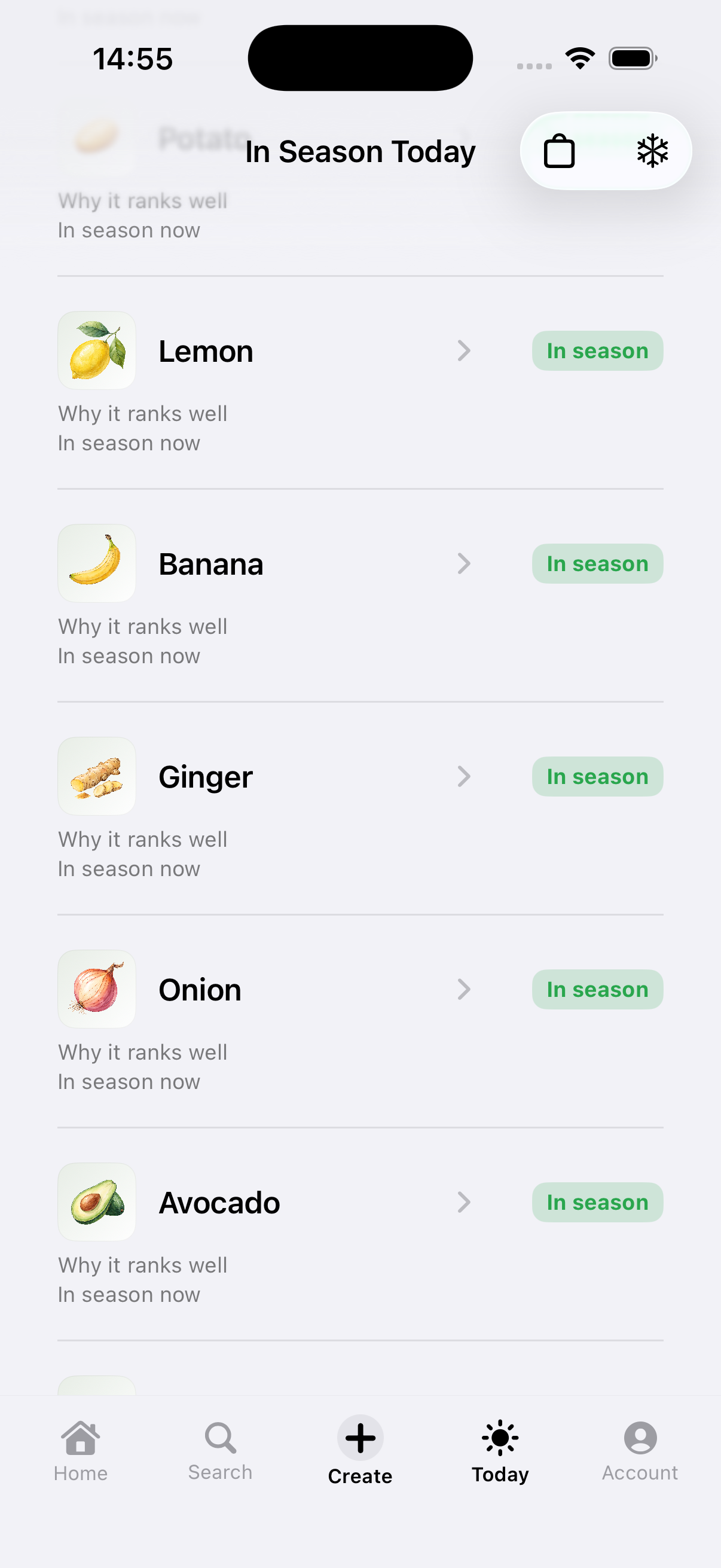 Season app — In Season Today